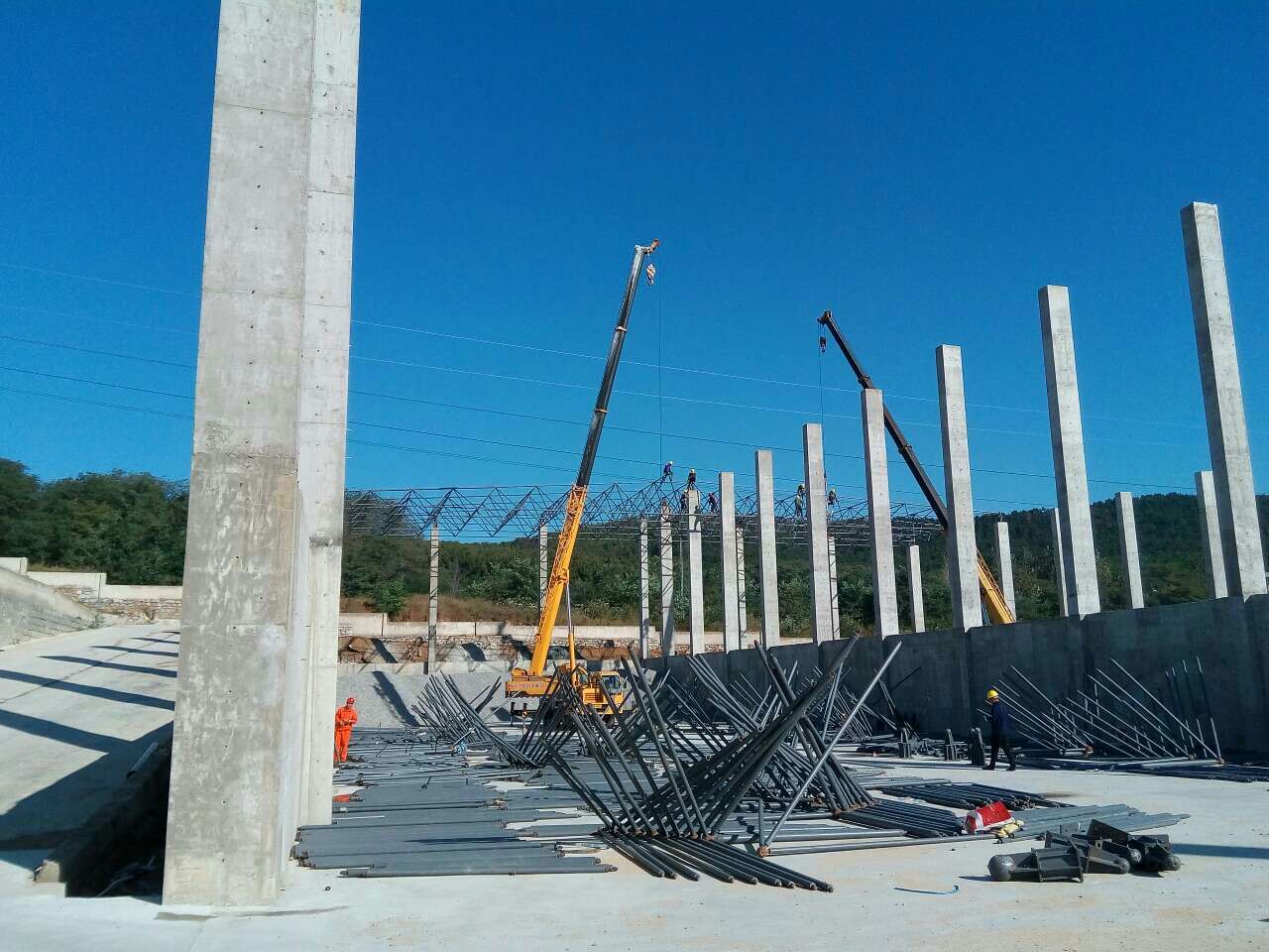 宿迁威海搅拌站网架